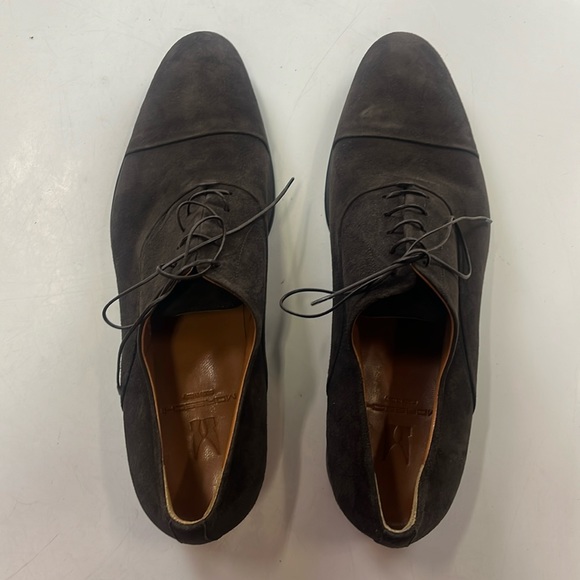 MORESCHI Dublin Dark Brown Suede Cap-Toe Oxford Shoes - Size 8.5 - G61-21 - Picture 5 of 10